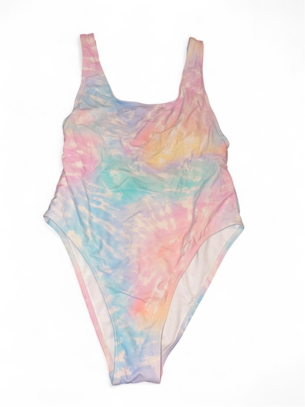 Tie-Dye One-Piece Swimsuit - Pastel Rainbow